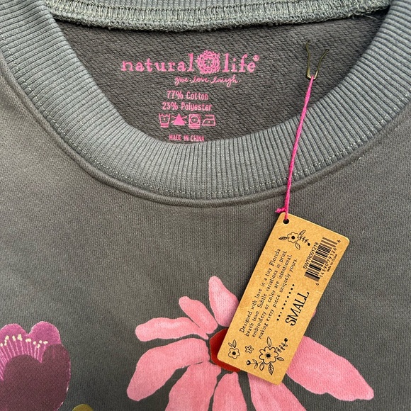 NWT Natural Life Marlowe Sweatshirt “Good For Your Soul” Style Size S - Picture 7 of 7